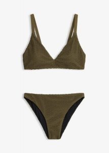 Bikini bustier z dzianiny szydełkowej (2 części). Zielone bikini bonprix, bez wzorów, z dzianiny. Za 127,99 zł.