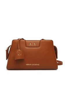 Armani Exchange Torebka XW002160 AF19892 U6123 Brązowy. Brązowe listonoszki Armani Exchange, bez wzorów, ze skóry, bez dodatków. Za 569,99 zł.