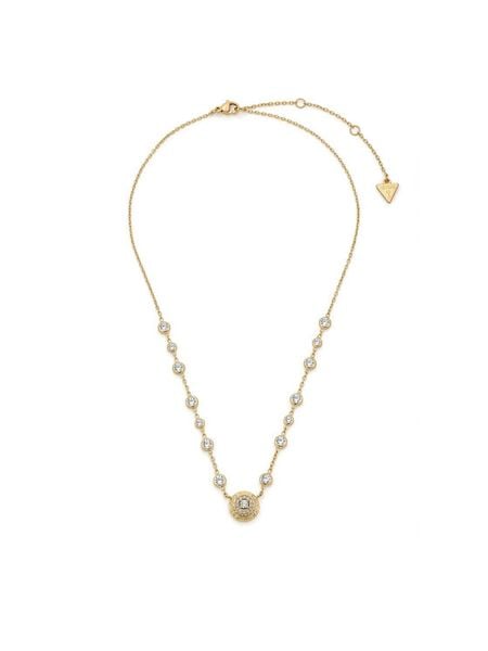 Guess Naszyjnik JUBN06 283JW Złoty. Żółte naszyjniki Guess, ze stali. Za 315,99 zł.