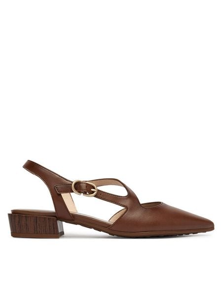 Hispanitas Czółenka HV264773 C001 Brązowy. Brązowe czółenka Hispanitas, bez wzorów, ze skóry, bez obcasa, bez zapięcia. Za 609,99 zł.