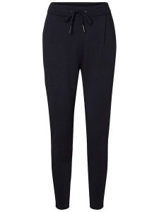 Vero Moda Spodnie "VMEVA" w kolorze granatowym rozmiar: XL/L30. Niebieskie spodnie z wysokim stanem Vero Moda, bez wzorów, z materiału, z podwyższonym stanem. Za 92,21 zł.
