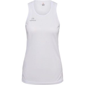 Damska koszulka typu tank top Newline Athletic. Białe koszulki sportowe Newline, bez wzorów, bez ramiączek, do biegania. Za 148,50 zł.