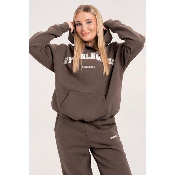 Bluza fitness damska Gym Glamour college. Brązowe bluzy GYM GLAMOUR, s, bez wzorów, bez kaptura. Za 199,99 zł.
