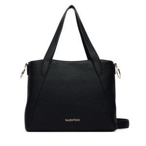 Torebka Valentino. Czarne shopper bag Valentino, bez wzorów, bez dodatków. Za 749,99 zł.