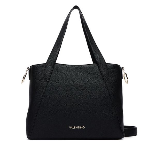 Torebka Valentino. Czarne shopper bag Valentino, bez wzorów, bez dodatków. Za 749,99 zł.