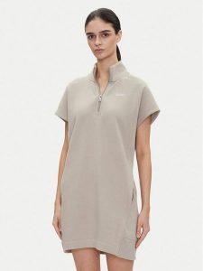 DKNY Sport Sukienka codzienna DP5D4895 Beżowy Regular Fit. Brązowe kombinezony DKNY Sport, s, bez wzorów, z syntetyku, sportowe, bez kołnierzyka, bez ramiączek. Za 169,99 zł.