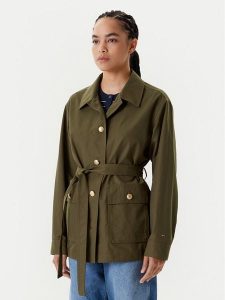 Tommy Hilfiger Kurtka przejściowa WW0WW45620 Zielony Regular Fit. Zielone kurtki TOMMY HILFIGER, l, bez wzorów, z syntetyku, bez kaptura. Za 589,99 zł.