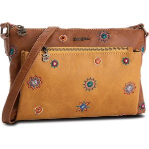 Torebka DESIGUAL - 18WAXPDP 6011. Brązowe listonoszki marki Desigual, ze skóry ekologicznej. W wyprzedaży za 189,00 zł.