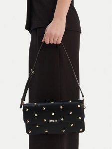 Guess Torebka Sadie HWVG81 18190 Czarny. Czarne torebki klasyczne Guess, z aplikacjami, ze skóry, bez dodatków. Za 659,99 zł.