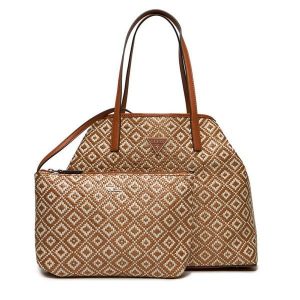 Torebka Guess. Brązowe torebki klasyczne Guess, z aplikacjami, bez dodatków. Za 399,99 zł.