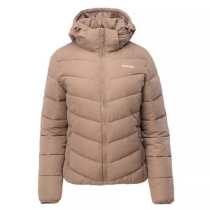 Kurtka pikowana damska zimowa Hi-Tec Lady Safi SP - beżowa, Rozmiar XS. Brązowe kurtki Hi-tec, na zimę, l, bez wzorów, z materiału, bez kaptura. Za 149,99 zł.