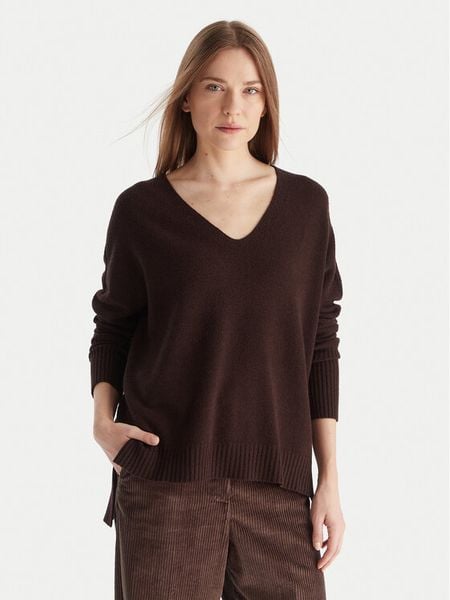 Kontatto Sweter 3M0842C Bordowy Relaxed Fit. Czerwone swetry klasyczne Kontatto, m, z syntetyku, bez kołnierzyka. Za 199,99 zł.
