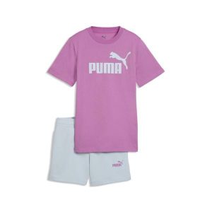 Młodzieżowy zestaw Essentials z koszulką i szortami z logo No.1 PUMA. Czerwona bluzki Puma, m, bez wzorów, z gumy, młodzieżowe, bez kołnierzyka, bez ramiączek. Za 169,00 zł.