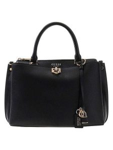 Guess Torebka w kolorze czarnym - 30 x 20 x 14 cm rozmiar: onesize. Czarne torebki klasyczne Guess, z aplikacjami, z materiału, przez ramię, bez dodatków. Za 561,98 zł.
