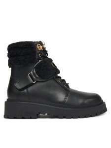 Liu Jo Trzewiki Rumi 40 SF5061 PX834 Czarny. Czarne botki Liu Jo, bez wzorów, ze skóry, bez obcasa, na płaskiej podeszwie, bez zapięcia. Za 599,99 zł.