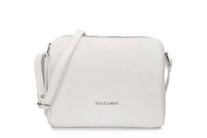 TOSCANIO A242 biały D01, torebka damska. Białe torebki klasyczne Toscanio, bez wzorów, ze skóry, bez dodatków. Za 178,43 zł.