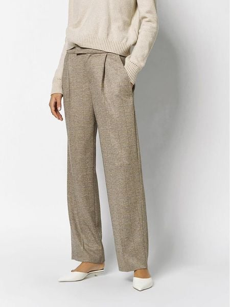 Rosner Spodnie "Mara" w kolorze karmelowym rozmiar: 46/L30. Brązowe spodnie z wysokim stanem Rosner, bez wzorów, z materiału, z podwyższonym stanem. Za 209,33 zł.