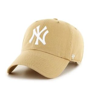 New York Clean Up Lifestyle Czapka baseballowa - Regulowana - Jasnobeżowy. Brązowe czapki 47 Brand, bez wzorów, z bawełny. Za 129,38 zł.