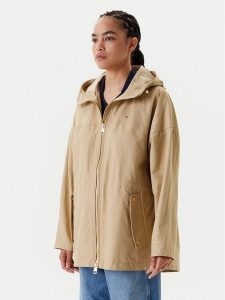 Tommy Hilfiger Parka WW0WW45621 Beżowy Regular Fit. Brązowe płaszcze TOMMY HILFIGER, xl, bez wzorów, z syntetyku, bez kaptura. Za 839,99 zł.
