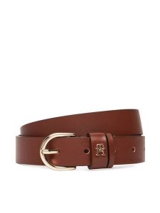 Tommy Hilfiger Pasek Damski Essential Effortless 2.5 Go AW0AW16836 Brązowy. Brązowe paski TOMMY HILFIGER, bez wzorów, ze skóry. Za 149,99 zł.