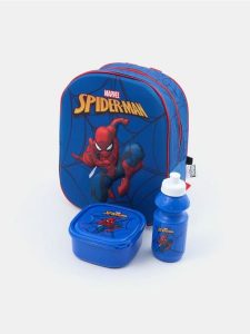 Zestaw: plecak, lunchbox oraz butelka Spider-Man - wielobarwny. Plecaki Sinsay. Za 35,99 zł.