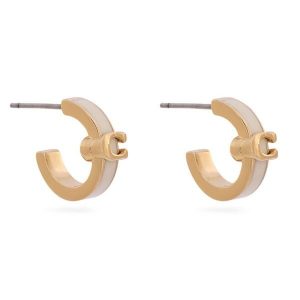 Kolczyki Coach. Żółte kolczyki Coach, złote. Za 319,99 zł.