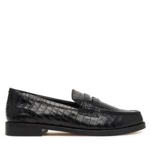 Półbuty Clarks. Czarne półbuty Clarks, bez wzorów, bez obcasa, na płaskiej podeszwie, bez zapięcia. Za 466,99 zł.