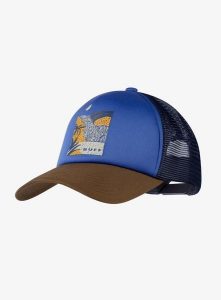 Czapka z daszkiem Buff Trucker Cap - arand blue. Niebieskie czapki Buff, bez wzorów, z bawełny. Za 109,99 zł.