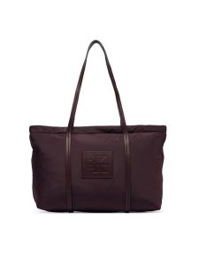Calvin Klein Torebka Medium Tote LV04F3869G Bordowy. Czerwone shopper bag Calvin Klein, bez wzorów, z materiału, bez dodatków. Za 449,99 zł.