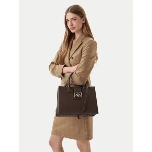 Torebka Armani Exchange. Brązowe torebki klasyczne Armani Exchange, bez wzorów, bez dodatków. Za 465,99 zł.
