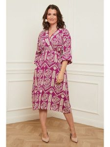 Curvy Lady Sukienka w kolorze różowo-beżowym rozmiar: 48/50. Brązowe sukienki Curvy Lady, na co dzień, bez wzorów, z wiskozy, klasyczne, bez kołnierzyka, bez ramiączek, midi, proste. Za 70,41 zł.