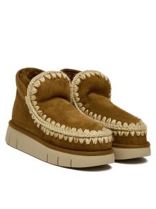 Mou Śniegowce MU.FW531009A Brązowy. Brązowe buty zimowe Mou, ze skóry, bez obcasa, bez zapięcia. Za 809,99 zł.