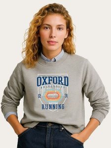 WOOOP Bluza "Oxford Universite Running" w kolorze szarym rozmiar: S. Szare bluzy Wooop, s, bez wzorów, bez kaptura. Za 108,99 zł.