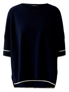 Miss Lagotte Sweter w kolorze granatowym rozmiar: 46. Niebieskie swetry oversize Miss Lagotte, bez wzorów, bez ramiączek. Za 126,99 zł.