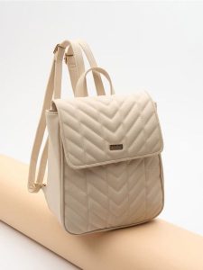 Plecak - beżowy. Brązowe plecaki Sinsay. Za 39,99 zł.