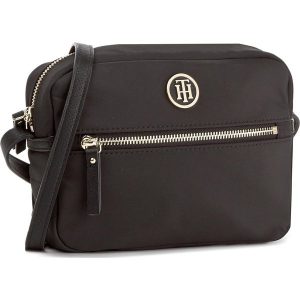 Torebka TOMMY HILFIGER - Chic Nylon Crossover AW0AW04841 002. Czarne listonoszki marki TOMMY HILFIGER, z nylonu. W wyprzedaży za 189,00 zł.