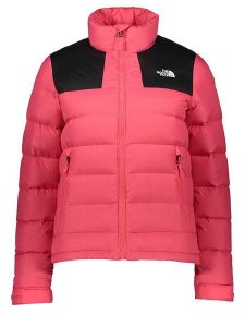 The North Face Kurtka puchowa "Massif" w kolorze różowo-czarnym rozmiar: M. Czarne kurtki The North Face, m, bez wzorów, z puchu, bez kaptura. Za 543,90 zł.