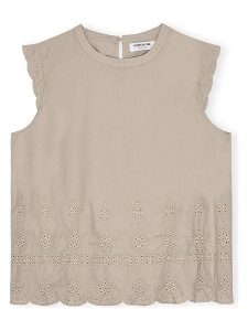 CARE BY ME Top "Flora" w kolorze beżowym rozmiar: L. Brązowe topy CARE BY ME, l, bez wzorów, z bawełny, bez kołnierzyka, bez ramiączek. Za 174,50 zł.