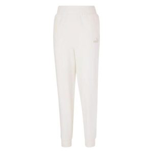 Spodnie Do Joggingu Damskie Haft Z Wysokimi Stanami ESS+. Brązowe spodnie dresowe Puma, bez wzorów. Za 256,99 zł.