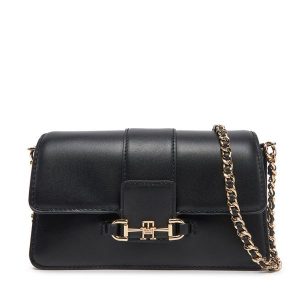 Torebka Tommy Hilfiger. Czarne torebki klasyczne TOMMY HILFIGER, bez wzorów, bez dodatków. Za 429,99 zł.