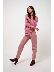 AUTHENTIC CASHMERE Kaszmirowy sweter "Etret" w kolorze jasnoróżowym rozmiar: M. Różowe swetry oversize AUTHENTIC CASHMERE, m, bez wzorów, z kaszmiru, bez ramiączek. Za 374,19 zł.