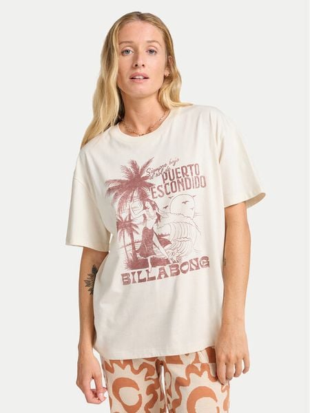 Billabong T-Shirt Oriana EBJZT00474 Beżowy Regular Fit. Brązowe t-shirty Billabong, m, bez wzorów, z bawełny, bez kołnierzyka, bez ramiączek. Za 129,99 zł.