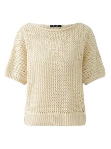 Miss Lagotte Sweter w kolorze kremowym rozmiar: 38. Brązowe swetry oversize Miss Lagotte, bez wzorów, bez ramiączek. Za 165,99 zł.