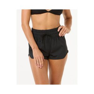 Spodenki surfingowe damskie Rip Curl High Waist Retro Volley 3" Czarny. Czarne szorty Rip Curl, bez wzorów, retro, z podwyższonym stanem. Za 139,00 zł.