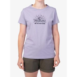 Koszulka bawełniana damska Hannah Adria. Fioletowe koszulki sportowe Hannah, bez wzorów, z bawełny, bez ramiączek. Za 59,99 zł.
