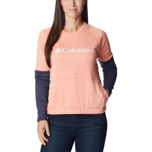 Bluza turystyczna damska Columbia Windgates Crew. Czerwone bluzy Columbia, s, bez wzorów, bez kaptura. W wyprzedaży za 279,00 zł.