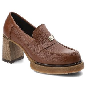 Brązowe Półbuty Armodo Eleganckie Obuwie Na Obcasie. Brązowe półbuty Armodo, z aplikacjami, z nubiku, bez obcasa, na obcasie, bez zapięcia. Za 299,00 zł.