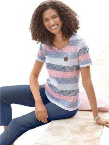 WITT WEIDEN Koszulka ze wzorem rozmiar: 46. Bluzki WITT WEIDEN, bez wzorów, bez kołnierzyka, bez ramiączek. Za 34,99 zł.