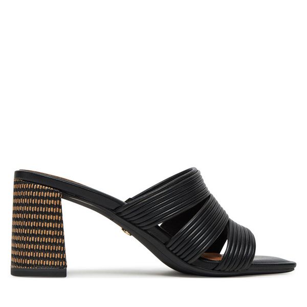 Klapki Tamaris. Czarne klapki Tamaris, bez wzorów, bez obcasa. Za 259,99 zł.