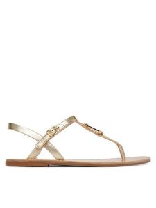 Tommy Hilfiger Sandały Leather Thong Sandal Gold FW0FW09331 Złoty. Żółte sandały TOMMY HILFIGER, bez wzorów, ze skóry, bez obcasa, na płaskiej podeszwie, bez zapięcia. Za 449,99 zł.